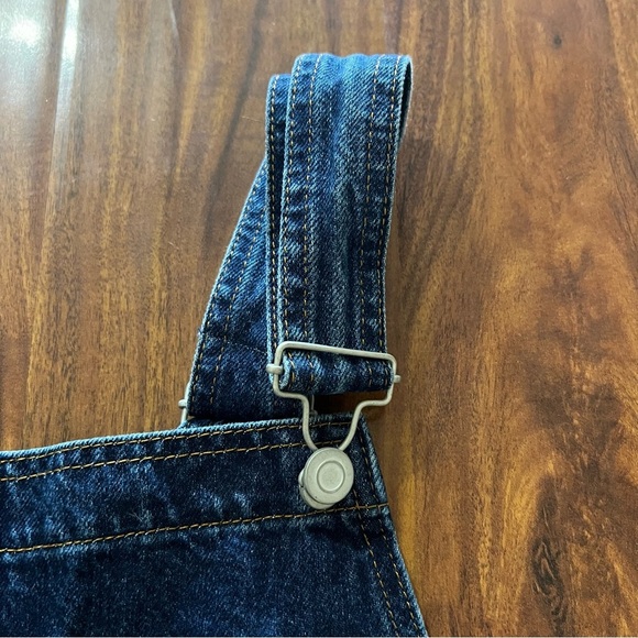 NWOT ASOS Design Baggy Denim Overalls in Dark Wash size 2XS - Picture 4 of 12